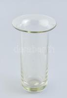 Régi üveg váza, kis kopásokkal, m: 20 cm