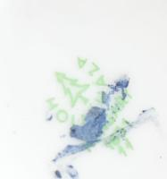 Hollóházi porcelán mokkás készlet. Hat személyes Kézzel festett, jelzett, kis kopással