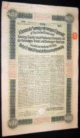 1913. "Temes és Somogy Vármegyei Egyesült Helyi Érdekű Vasutak" 400K és 4000K elsőbbségi k...