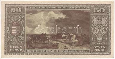 1945. 50P alacsony sorszám "D 026 000137" T:III Adamo P15