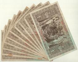 Német Birodalom 1910. 1000M (10x) piros pecsét, hétjegyű sorszámmal T:III folt German Empire 1910. 1...