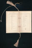 1913 Az Első Cseh Munkásegyesület báljának kitöltetlen táncrendje