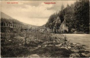 Tusnád-fürdő, Baile Tusnad; Alsó vasúti híd. Brunner Lajos kiadása / railway bridge (EK)