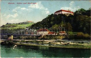 1914 Mureck, Cmurek (Steiermark); Schloss und Murbrücke / castle, bridge (EB)