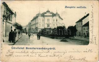 1904 Besztercebánya, Banská Bystrica; Hungária szálloda. Lechnitzky O. 17. / hotel (EK)