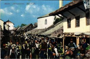 1915 Mostar, Türkenviertel / Bosnian folklore, Turkish district, market (cut)