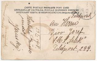 1918 Nagymagasfalu, Magasfalu, Hochstätten, Hochstetten, Hochstetno, Vysoká pri Morave; Fő tér, temp...