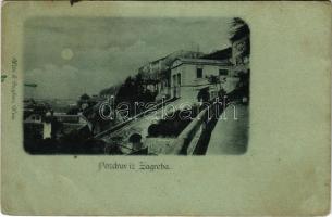 Zagreb, Zágráb; general view with funicular line (EK)