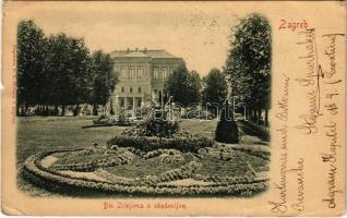 1898 (Vorläufer) Zagreb, Zágráb; Dio Zrinjevca s akademijom / academy (b)