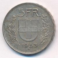 Svájc 1953B 5Fr Ag T:2  Switzerland 1953B 5 Francs Ag C:XF  Krause KM#40