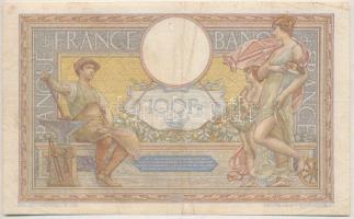 Franciaország 1928. 100Fr T:III tűlyukak France 1928. 100 Francs C:F pin holes Krause P#78.b