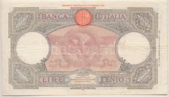 Olaszország 1942. 100L T:III kis beszakadások
Italy 1942. 100 Lire C:F small tears
Krause P#55