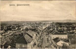 1908 Zimony, Semlin, Zemun; Gesamtansicht, Serbisches Kafehaus / látkép, Szerb kávéház. Johann Pulyo kiadása / general view, Serbian café (EK)