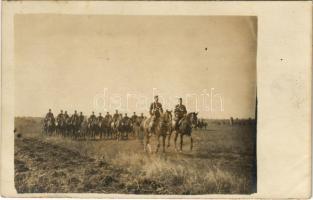 Osztrák-magyar lovas katonák / WWI Austro-Hungarian K.u.K. military, cavalrymen. photo (ragasztónyom / glue mark)