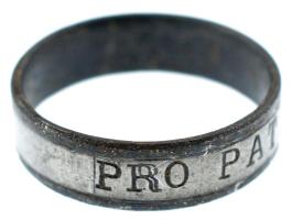 1914. Pro patria 1914 fém gyűrű (20mm) szép állapot