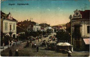 1916 Ungvár, Uzshorod, Uzhorod; Széchenyi tér, piac / market square (EK)