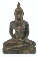 Jelzés nélkül: Buddha. Öntött, patinázott bronz, korának megfelelő állapotban, m: 17 cm