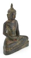 Jelzés nélkül: Buddha. Öntött, patinázott bronz, korának megfelelő állapotban, m: 17 cm