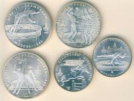 Szovjetunió 1978-79. 5R Ag 2klf db + 10R Ag 3klf db "Olimpia" szettben, eredeti díszdobozb...