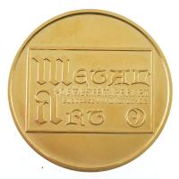 1996. "Megal Nemesfémipari Rt. / Boldog Új Évet!" aranyozott emlékérem tokban (42mm) T:1 (...