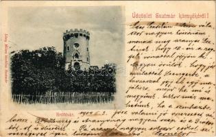 1904 Erdőd, Károlyierdőd, Ardud (Szatmár); Erdődvár, Rákóczi vár, Petőfi torony / Cetatea Ardud (Castelul Károlyi) / castle, tower