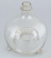 19. századi légyfogó üveg, korának megfelelő állapotban, m: 18 cm