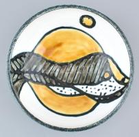Retró halas tál, jelzés nélkül, hibátlan, d: 20 cm