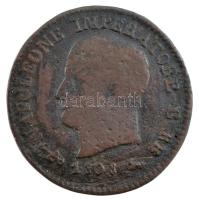 Olasz Államok / Napóleon Királysága 1808V 3c Cu "I. Napóleon" T:3 
Italian States / Kingd...