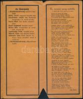 1912 A Galilei Kör márciusi ünnepe a Vigadóban, illusztrált prospektus az ünnepség programjával, Ady...