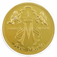 Vatikán DN "Maria / Civitas Vaticana Ave Maria" aranyozott Cu emlékérem kapszulában (70mm)...
