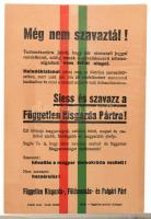 cca 1945-1949 Politikai, választási röplap, kisplakát és nyomtatvány gyűjtemény, össz. 136 db, mappá...