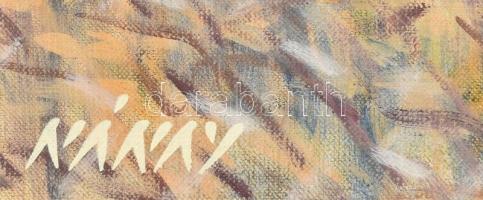 Nánay Szilamér (1952-): Holnap a csúcsra indulunk. Olaj, vászon, jelzett, hátoldalán Képcsarnok Váll...