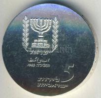 Izrael 1965. 5L Ag "17. Függetlenségi évforduló" T:BU Tanúsítvánnyal!