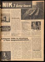 1947 Képes Figyelő c. újság III. évfolyamának egybekötött számai (1947. II. félév). Egészvászon-köté...