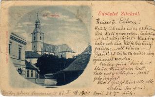 1900 Zilah, Zalau; Református templom. Seres Samu kiadása / Calvinist church (EK)