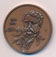Fűz Veronika (1951-) ~1990. Deák Ferenc 1803-1876 / Magyar Köztársaság kétoldalas bronz emlékérem (42,5mm) T:1-
