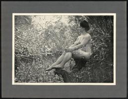 cca 1910 4 db aktfotó, nyomatok, kartonon, 17x22 cm és 18x26 cm közötti méretben