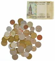 ~246g vegyes magyar és európai érmetétel + Oroszország 1997. 10R (3x) T:2-3 ~246g mixed hungarian and european coin lot + Russia 1997. 10 Rubles (3x) C:XF-F