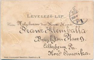 1903 Arad, Andrássy tér. Kerpel Izsó kiadása. Szecessziós dombornyomott litho / square. Druck Kunsta...