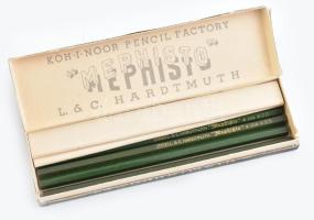 L. & C. Hardtmuth Mephisto régi csehszlovák ceruza, 6 db, használatlan, eredeti papírdobozban