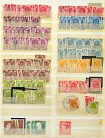 NSZK 1950-1969 tartalmas sok példányos készlet 16 lapos rendezőberakóban (ca Mi EUR 4.000,-)