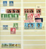 NSZK 1950-1969 tartalmas sok példányos készlet 16 lapos rendezőberakóban (ca Mi EUR 4.000,-)