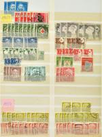 NSZK 1950-1969 tartalmas sok példányos készlet 16 lapos rendezőberakóban (ca Mi EUR 4.000,-)