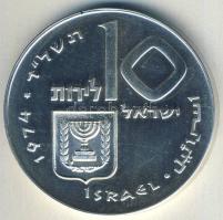 Izrael 1974. 10L Ag "Pidyon Haben" T:BU Tanúsítvánnyal!