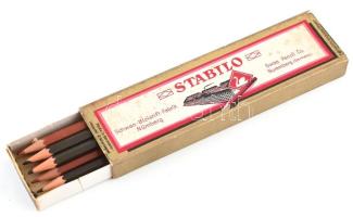 Stabilo régi német ceruza, 8 db, eredeti papírdobozban