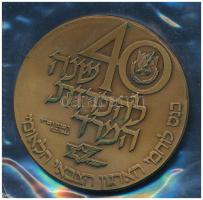 Izrael 1989. "Izrael 40. évfordulója" kétoldalas br emlékérem (60mm) T:1- / Israel 1989. "Israel's 40th Anniversary" two-sided br commemorative token (60mm) C:AU