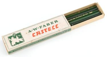 A. W. Faber Castell, régi német ceruza, 6 db, eredeti papírdobozban