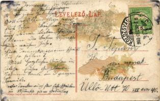 1907 Kolozsvár, Cluj; Mátyás király szobor, Fein F. üzlete. Lepage Lajos kiadása / statue, shops (Rb...