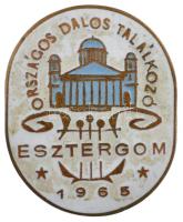 1965. Országos Dalos Találkozó Esztergom 1965 zománcozott bronz jelvény (29x24mm) T:2