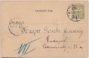 1902 Temesvár, Timisoara; Domtér, Gyárvárosi római katolikus templom. Szecessziós címeres litho kere...